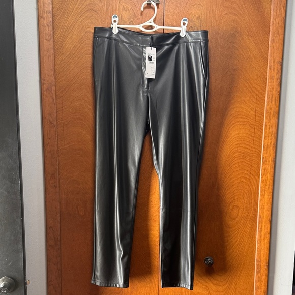 NWT Black Faux Leather Pants - Picture 1 of 11